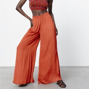 Zara flowy wide leg pants
